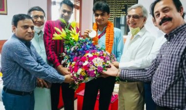 एनईए पदाधिकारियों ने दी डीएम सुहास एल.वाई. को देश का नाम रोशन करने के लिए बधाई