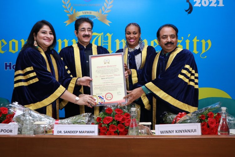मारवाह स्टूडियो के डायरेक्टर ब्रॉसकास्टिंग डी लिट की उपाधि से सम्मानित