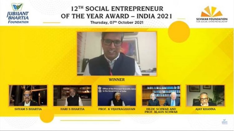Pranshu Singhal of KARO SAMBHAV Wins the 12th Social Entrepreneur of the Year (SEOY) Award - India 2021