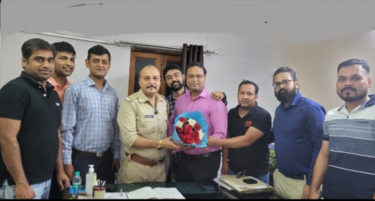 जीबीआईए टीम ने किया नए थानाध्यक्ष का स्वागत