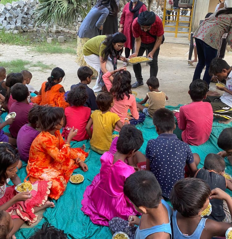 बच्चों की डिमांड पर पौष्टिक नूडल की पार्टी कि गई ईएमसीटी की ज्ञानशाला में