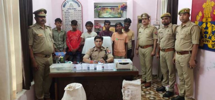 चोरी के माल के साथ 6 चोर गिरफ्तार, खानपुर पुलिस को मिली कामयाबी