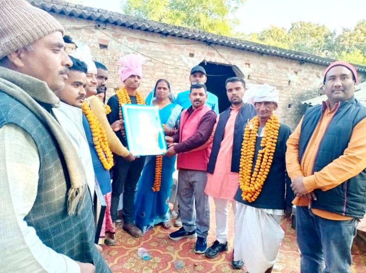 अंकित यादव के लेफ्टिनेंट बनने पर हुआ भव्य स्वागत