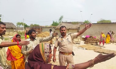 शॉर्ट सर्किट से लगी आग 4 झोपड़िया जलकर हुई राख