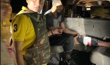 कच्छा बनियान गिरोह का सदस्य मुठभेड़ में गिरफ्तार , पैर में लगी गोली 