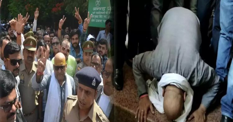 मुख्तार अंसारी को सजा होते ही लगे हर -हर महादेव के नारे, कोर्ट के चौखट पर अजय राय ने किया दंडवत प्रणाम