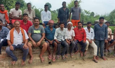 सुखी नहर पर किसानों ने दिया धरना, पानी छोड़े जाने पर हुआ समाप्त 