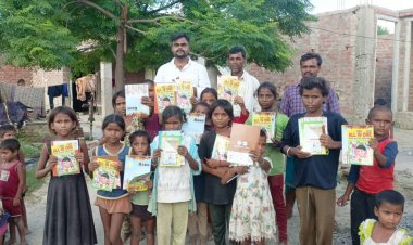 समाजसेवी ने मलिन बस्ती में जाकर धूम धाम से मनाया जन्मदिन 