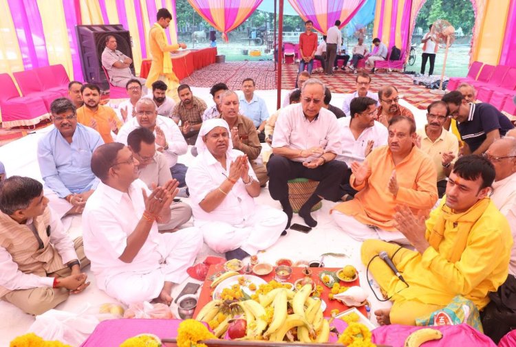 श्रीरामलीला महोत्सव 2023 के लिए सेक्टर 62 में  हुआ भूमिपूजन