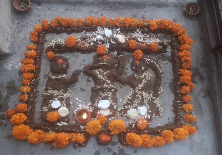 श्रीमद् भागवत कथा में भक्तों ने की गोवर्धन पूजा