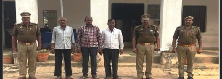 तीन वांछित अभियुक्तों को बिरनो पुलिस ने भेजा जेल