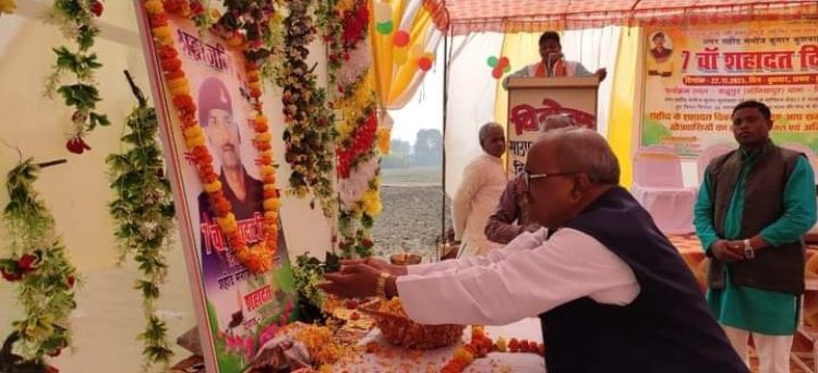 शहीद मनोज कुशवाहा का मना सातवां शहादत दिवस, नहीं पहुंचे प्रशासनिक अधिकारी