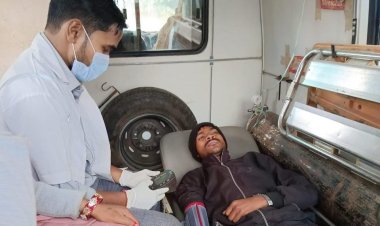 108 एंबुलेंस ने हेड इंजरी मरीज को पहुंचाया जिला अस्पताल