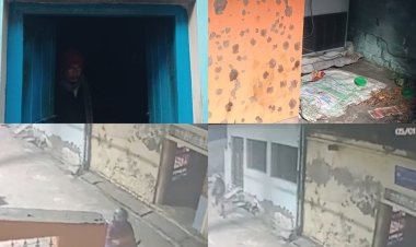 किराने की दुकान में आग लगाकर भागते हुए कैमरे में कैद हुआ शख्स, पुलिस जांच में जुटी