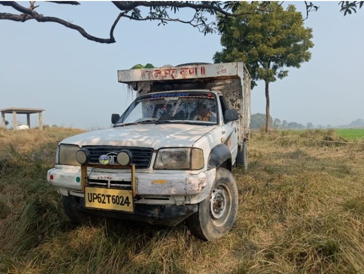 आम के पेड़ की लकड़ी लदे पिक अप को वन विभाग ने लिया कब्जे में