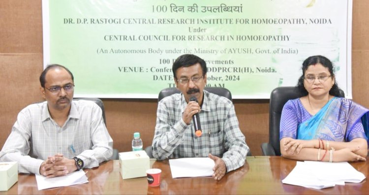 डॉ. डीपी रस्तोगी केंद्रीय होम्योपैथी अनुसंधान संस्थान नोएडा ने गिनाई 100 दिनों की उपलब्धियां