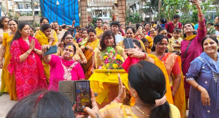 ऐस सिटी निवासियों ने धूमधाम से किया गणपति बप्पा का विसर्जन