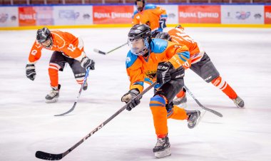 Anwar Hussain records the fastest goal in the Royal Enfield Ice Hockey League Season 3