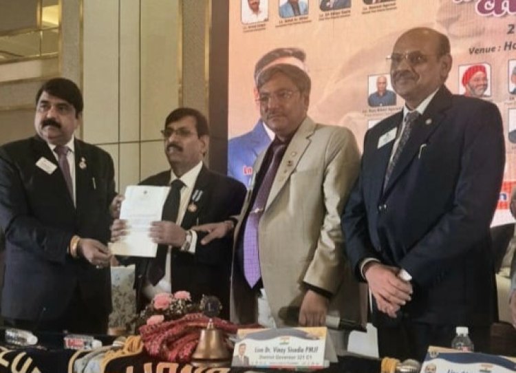 अंतरराष्ट्रीय स्तर पर सम्मानित हुए वरिष्ठ समाजसेवी लायन मान सिंह चौहान